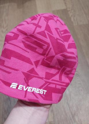 Шапка спортивна рожева everest на 5-10 лет
