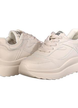 Жіночі бежеві шкіряні кросівки it ts 20213