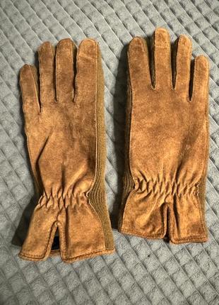 Тренд замшевые перчатки 100% натуральный замш dent's massimo dutti cos