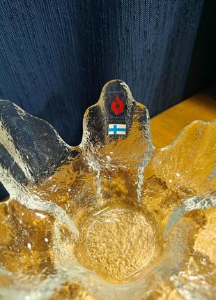 Muurla "крижаное стекло" винтаж ваза подсвечник финальная ручная работа.