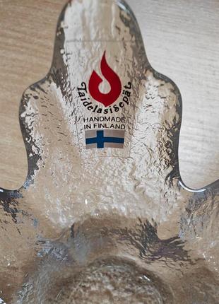 Muurla "крижаное стекло" винтаж ваза подсвечник финальная ручная работа.