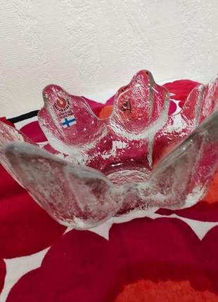 Muurla "крижаное стекло" винтаж ваза подсвечник финальная ручная работа.