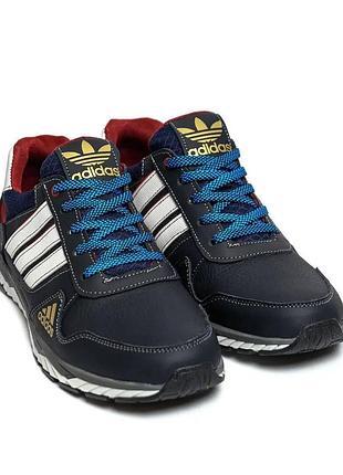 Кросівки White adidas натуральна шкіра текстиль підошва теп розміри 40-45 26-29,5 см. dm-11