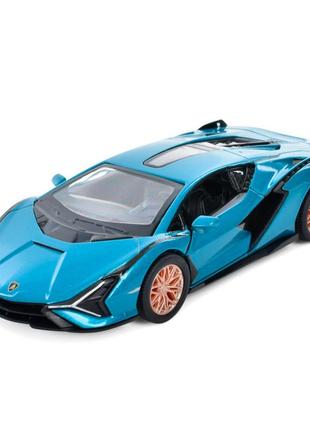 Инерционная машинка lamborghini sian fkp 37 kinsmart kt5431w металлическая синий
