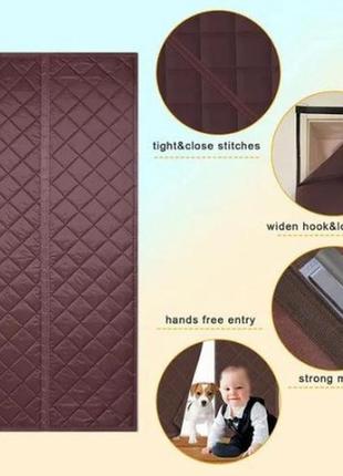 Магнітна штора утеплена на дверний отвір прошита magic term, розмір 210х90 см(або ваш розмір)