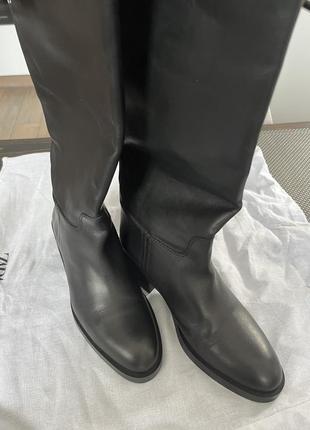 Сапоги из натуральной кожи zara