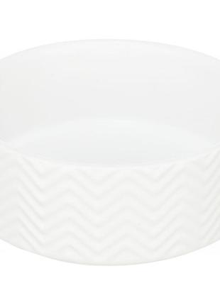 Миска trixie для собак керамічна біла 400 мл 13 см (4047974250235)