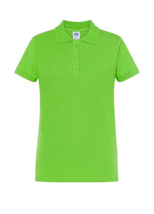 Женская рубашка-поло jhk, polo regular lady, салатовая футболка поло, размер m