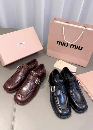 Туфли лоферы miu miu