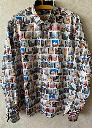 Приталенная мужская рубашка от massimilano exclusive