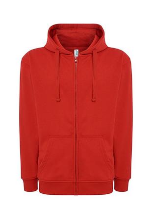 Толстовка с капюшоном и замком-молнией  jhk, hooded sweatshirt, унисекс, красная, размер xxl (swuahood)