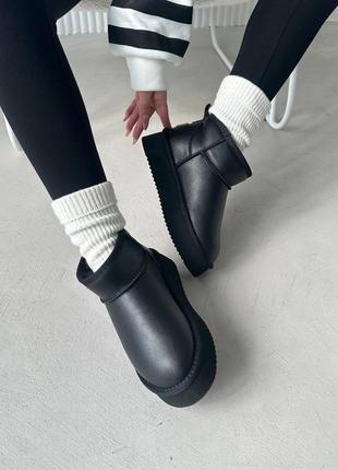 Натуральные угги на платформе угги black2 фото