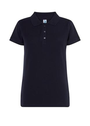 Жіноча сорочка-поло jhk, polo regular lady, темно-синя футболка поло, розмір  m