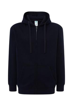 Толстовка с капюшоном и замком-молнией  jhk, hooded sweatshirt, унисекс, темно-синяя, размер xxl (swuahood)