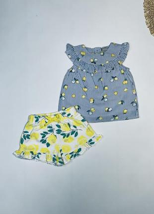 Комплект для девочки, шорты блузочка