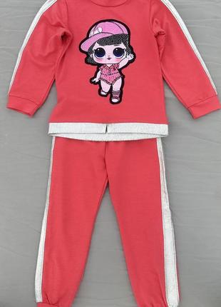 Костюм lol спортивный костюм для девочки лолл малиновый 4-7 лет наряд праздничный