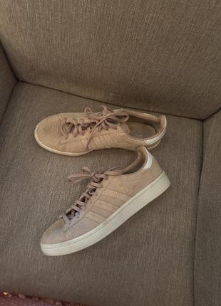 Замшевые кроссовки jeans adidas campus, оригинал!3 фото