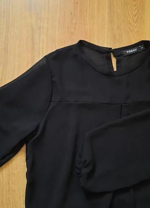 Черная блуза с сеточкой