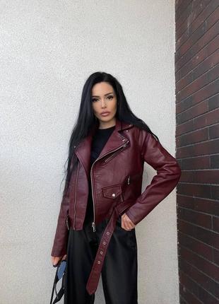 Стильная кожаная косуха xs, s, m, l
