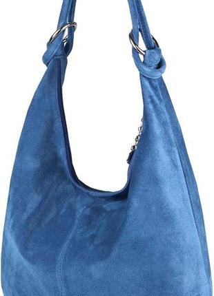 Жіноча шкіряна замшева сумка made in italy шоппер,