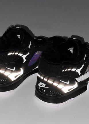 Зимние мужские кроссовки DJ6418-001 nike apoyo Air Kukini Leopard black winter fur найк черного цвета мех7 фото