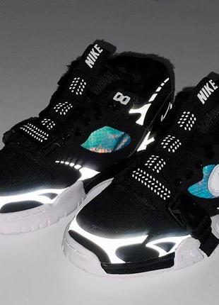 Зимние мужские кроссовки DJ6418-001 nike apoyo Air Kukini Leopard black winter fur найк черного цвета мех6 фото