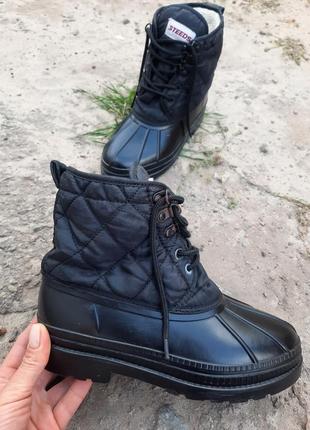 Утеплённые непромокаемые резиновые сапоги чоботи steeds