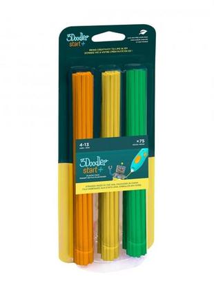Набір стрижнів для 3d-ручки 3doodler start - мікс (75 шт: помаранчевий, жовтий, зелений)