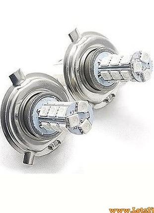 Автолампи h4 18 led 6000k автолампи світлодіодні автолампи авто лед лампи авто лампа лед світлодіодна дхо птф на авто
