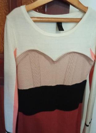 Платье трикотажное шерстяное