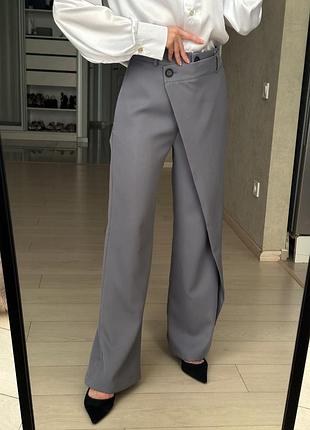 Модные брюки женские брюки на запах 3286