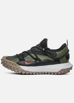 Мужские зеленые трекинговые кроссовки nike acg mountain fly gore-tex