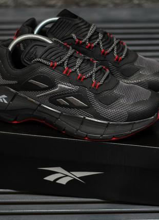 Мужские кроссовки reebok zig kinetica ii (чорно/червоні) 443 фото