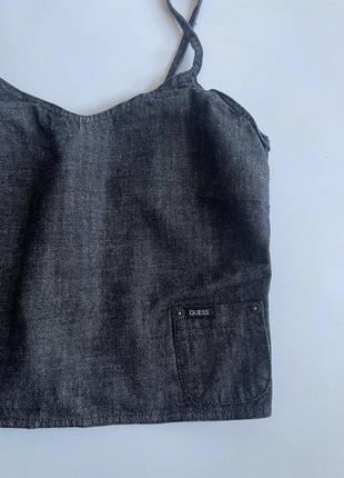 Вінтажний джинсовий топ майка guess y2k