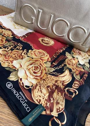 Шелковый платок paolo gucci,  с подарком!