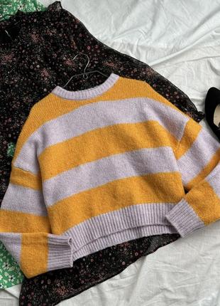 Объемный мягкий свитер в полоску primark