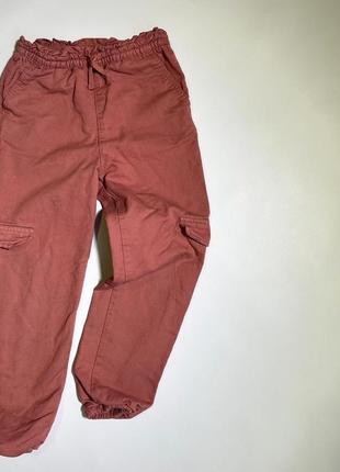 Утепленные джоггеры на девочку от h&m