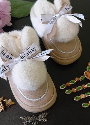 Пухнасті жіночі тапочки,женски тапочки зайки