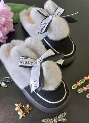 Пухнасті жіночі тапочки,женски тапочки зайки