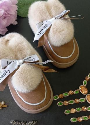 Пухнасті жіночі тапочки,женски тапочки зайки