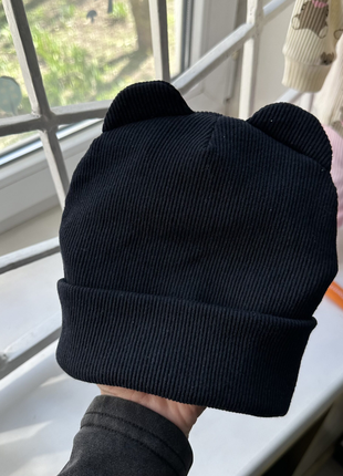 Шапка вушка темно-синя