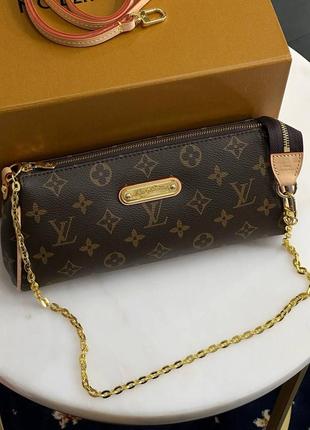 Сумка в стиле louis vuitton eva на золотом цепочке