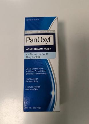 Panoxyl creamy acne wash 4% benzoyl peroxide