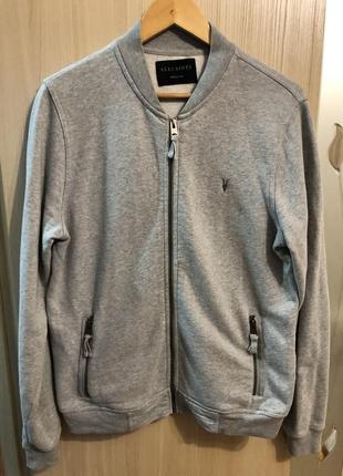 All saints grey bomber jacket best sale