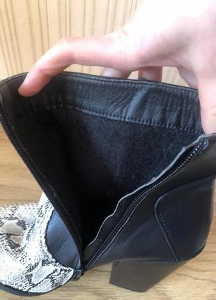 Осінні чоботи козаки з принтом пітон