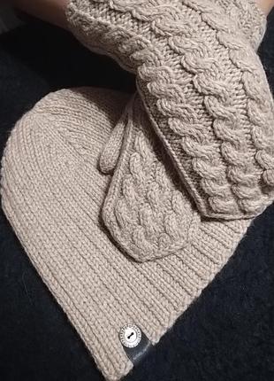 Шапка + рукавички ручной работы