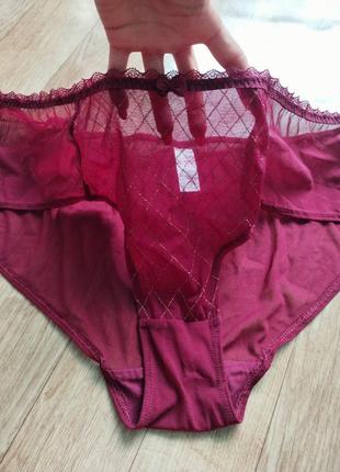 Роскошные абсолютно прозрачные трусики с золотистой люрексной нитью