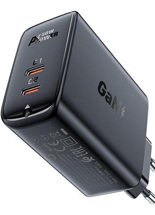 Зарядний пристрій 2 порти 50 ват acefast a29 2 type-c 3 a 50 w pd qc