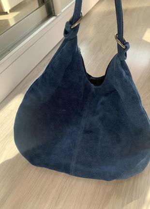 Жіноча шкіряна замшева сумка made in italy шоппер,