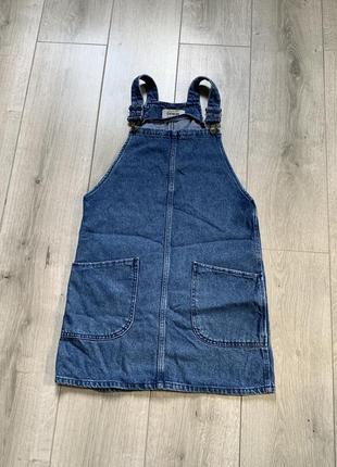 Джинсовый сарафан размер xs s denim хлопок
